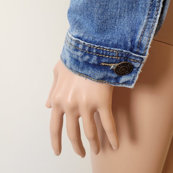 Vintage Satin Doll Jean Jacket womens S blue light/medium crop Y2K 90s 00s retro - Picture 9 of 17
